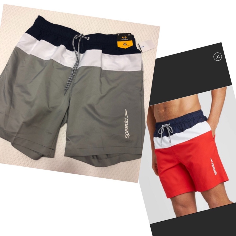 NWT Speedo Colorblock Swim Shorts Medium